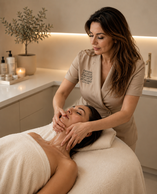 Amber geeft een gezichtsbehandeling in de behandelkamer van Skins Laser Clinic